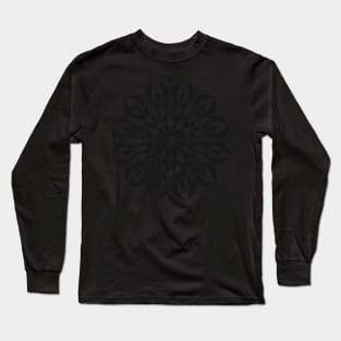 Decorative Mandala Flower Black Mandala Long Sleeve T-Shirt